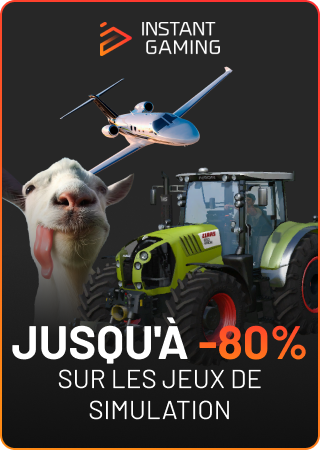 Cartes cadeaux et jeux de simulation en promotion sur Instant Gaming